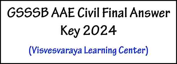 GSSSB AAE Civil Paper And Final Answer Key 2024