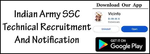 Indian Army SSC Technical Recruitment And Notification