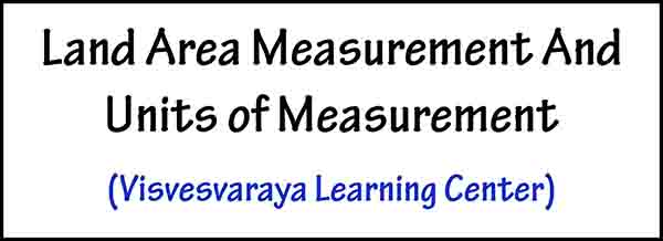 Land Area Measurement And Units of Measurement