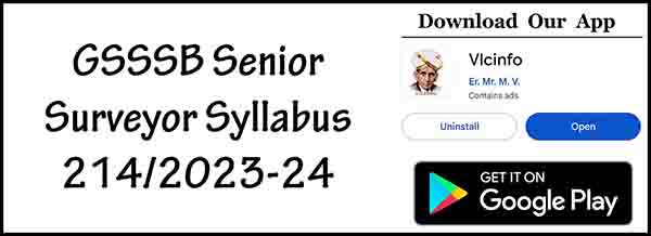 GSSSB Senior Surveyor Syllabus 214/2023-24 PDF Download