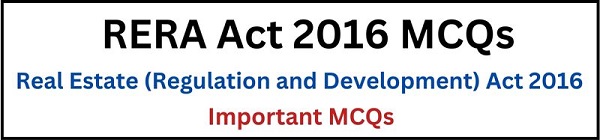RERA Act 2016 MCQs